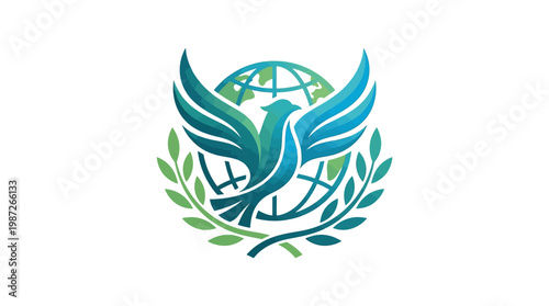Symbol of Global Peace and Harmony with Dove