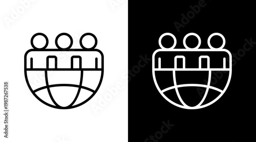 Culture White Icon Set Design