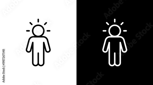 Person White Icon Set Design