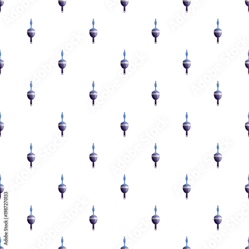 Fishing bobbers creating a seamless pattern for sport and recreation