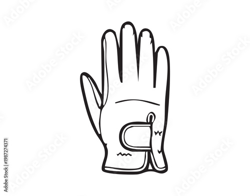 Detailed view of sturdy leather glove emphasizing safety features and grip. Enhanced protective glove with reinforced stitches and textured surface designed for safety and durability