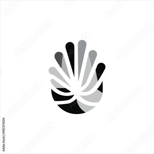 Elegant wing emblem logo design