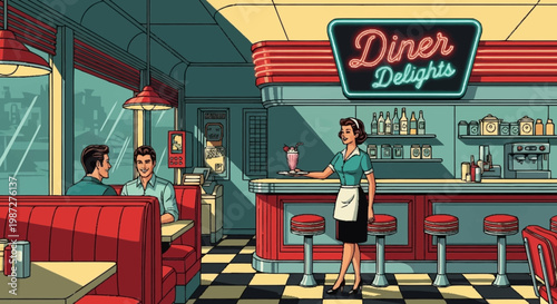 Two men sitting in a diner booth