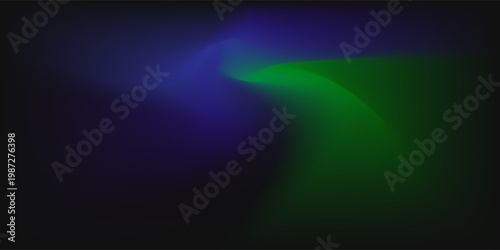 Abstract blurred gradient dark blue and green background