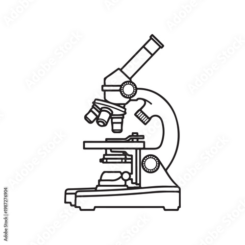 Vector illustration of a microscope for science laboratory research and educationVector illustration of a microscope for science laboratory research and education
