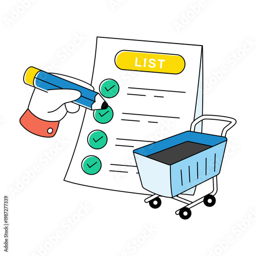 Perfect design icon of shopping list 