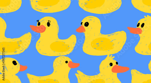 Foto Cute yellow rubber seamless pattern
