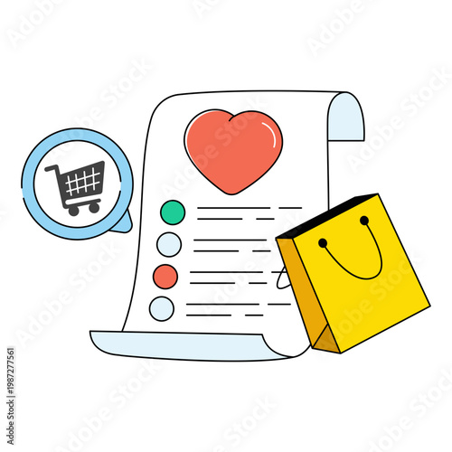 Perfect design icon of shopping wishlist 