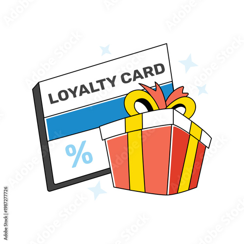 Creative design icon of loyalty card