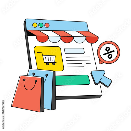 Perfect design icon of online shop