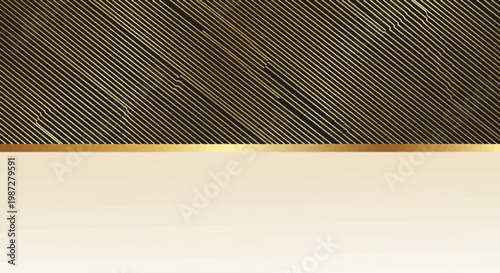 Gold and black striped pattern with beige background