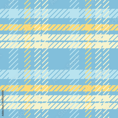 Abstract blue and gold diagonal stripe pattern seamless textile background