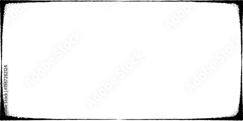 Black and white page frame with clean border and simple curl design on blank background