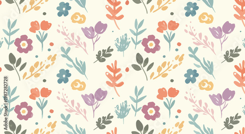 Muted floral wallpaper with elegant simplicity and modern charm