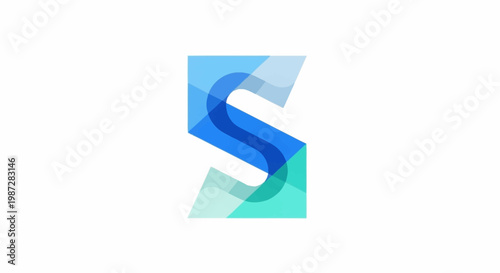 Stylized Letter S Logo Design with Overlapping Geometric Shapes. Free Download Stylized Letter S Logo Design with Overlapping Geometric Shapes. - GFXLoad