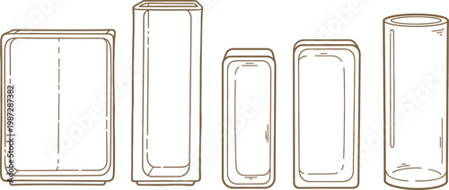 Rectangular glass vases silhouette a minimalist still life composition