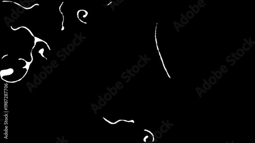 Organic Texture Scratches and Strokes Dynamic Motion on Black Background