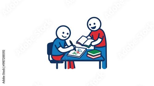 Tutor Helping Student with Schoolwork