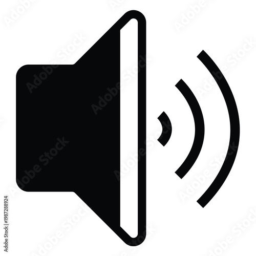 Basic sound icon or button for computer.volume icon .sound icon. with white background EPS10