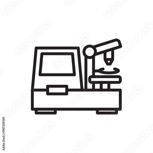 Flash point tester icon symbolizing ignition safety, representing hardware, analytical tools, laboratory gear, process systems, and industrial logistics for volatility testing and factory monitoring.