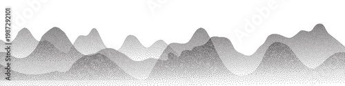 Dot mountain pattern, grain landscape abstract pattern