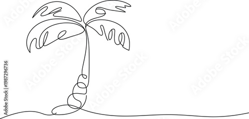 Black and white line of a tangled knot line tangled