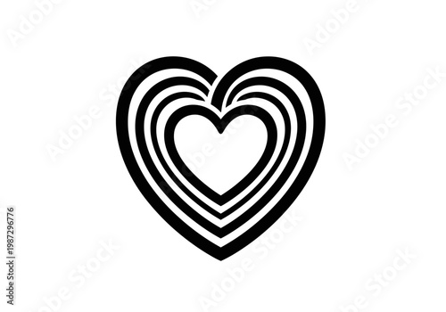 Concentric Heart Pattern Design