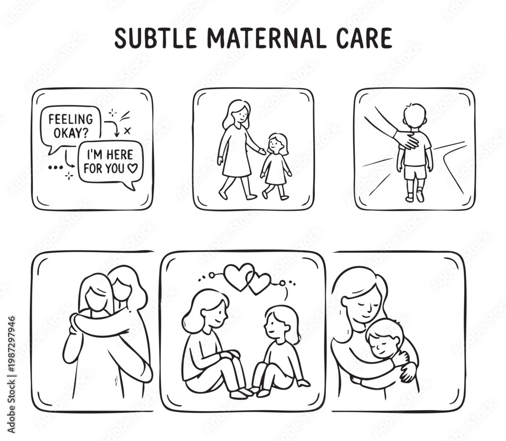 Fototapeta premium Mother providing subtle maternal care, love, and support