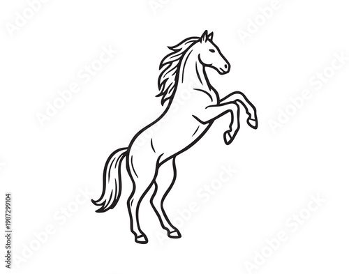 Energetic portrayal of spirited wild horse in motion. Powerful and lively image of free wild horse in action. Vibrant and energetic depiction of wild horse galloping with flowing mane and strength