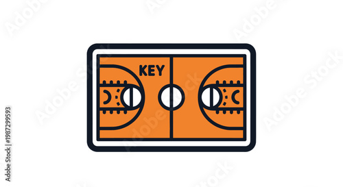 American football field illustration with key.