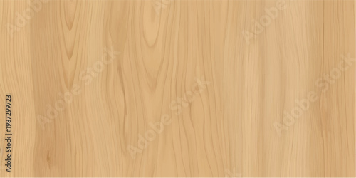 Vector illustration of a natural brown oak wood texture background featuring a seamless hardwood grain pattern on a rustic timber plank panel for floor or wall design