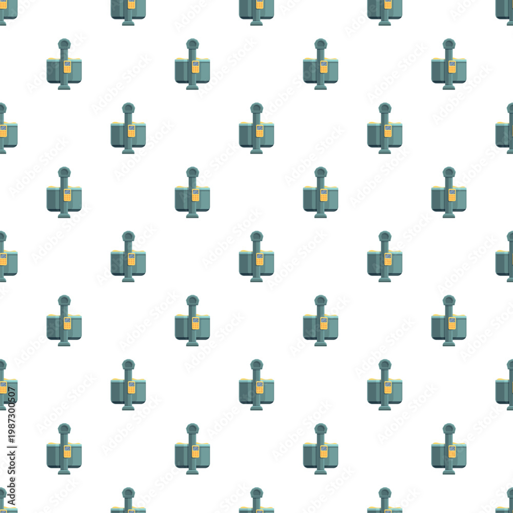 Naklejka premium Repeated bus ticket validators creating a seamless background pattern for travel concepts
