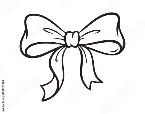 Silk bow accenting gift wrap and display boutique stylist finishing present with satin knot, flowing tails and neat loops, glossy texture, festive color, retail packaging scene ideal for party