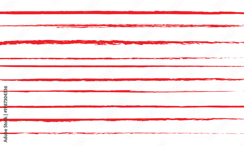 Obraz premium Red, white rough stripes texture seamless pattern. Great for modern wallpaper, backgrounds, invitations, packaging design projects. Surface pattern design. Vector Illustration . EPS 10 .