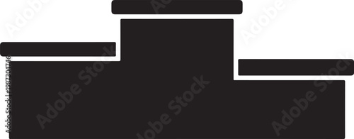 Empty podium winner's stand with three tiers competition champion achievement background celebration championship decoration fairness firstplace illustration