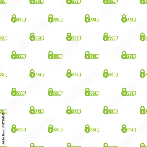 Ssl lock icon pattern representing secure data transmission on a white background