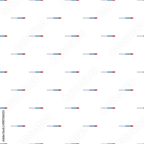 Repeating pattern of numerous negative pregnancy tests on a white background