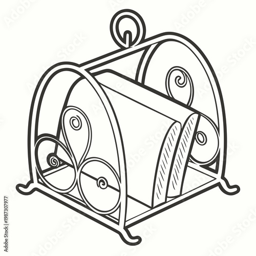 Napkin holder isolated on white background vector illustration