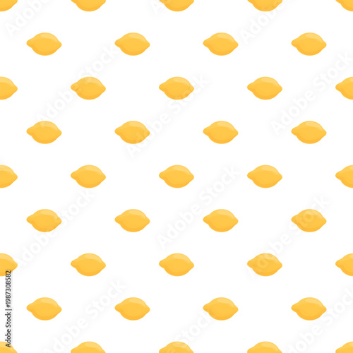 Yellow lemons creating a repetitive, fresh, and vibrant citrus fruit pattern