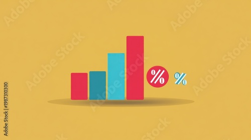 Decline bar graph illustration