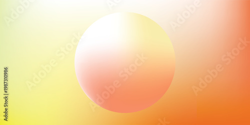 Abstract 3D fluid circles in holographic colors, pink and orange background. Creative and trendy minimalist bubble gradient template for brochure covers, flyers, posters, web banners. Vector