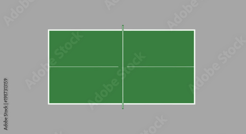 Tennis court with green surface.