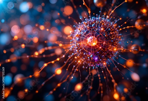 Abstract Visualization of Quantum Particles with Bright Connections