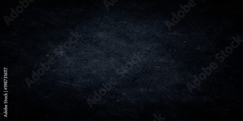 dark blue grunge textured background with vintage concrete stone wall pattern and rough dirty empty chalkboard style surface