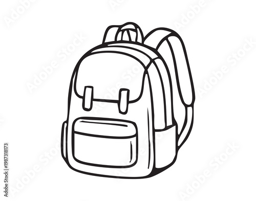 Sturdy backpack design. Padded straps and pocket compartments. School bag with multiple storage options and comfort features. Resilient educational pack featuring ergonomic straps and varied pockets