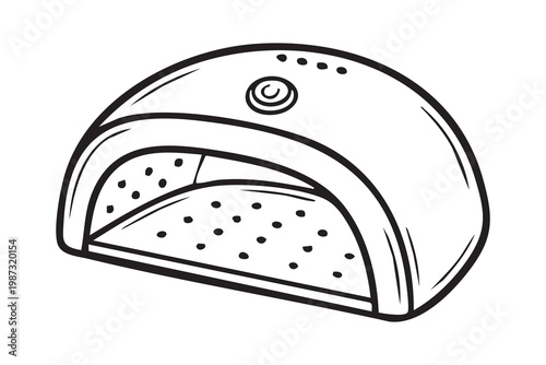 Curved UV Lamp. SalonStyle Compact UV Nail Lamp with Light. Curved Shell UV Lamp for Gel Polish in Salon Settings. Efficient Curved UV Nail Light for Gel Polish Curing in Professional Salons