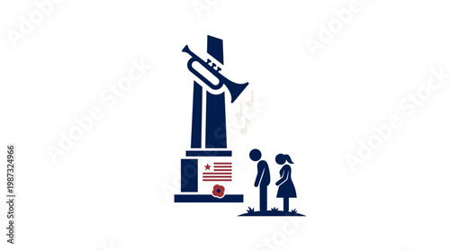 Memorial Day Monument and Remembrance Symbols