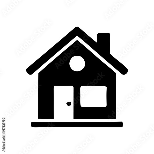 Simple Black House Icon Design 1.