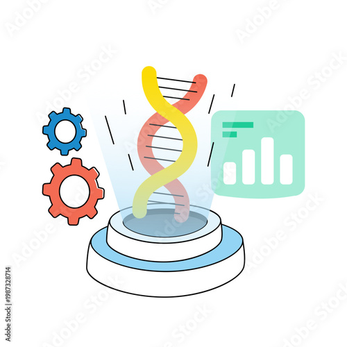 Creative design icon of genetic engineering 