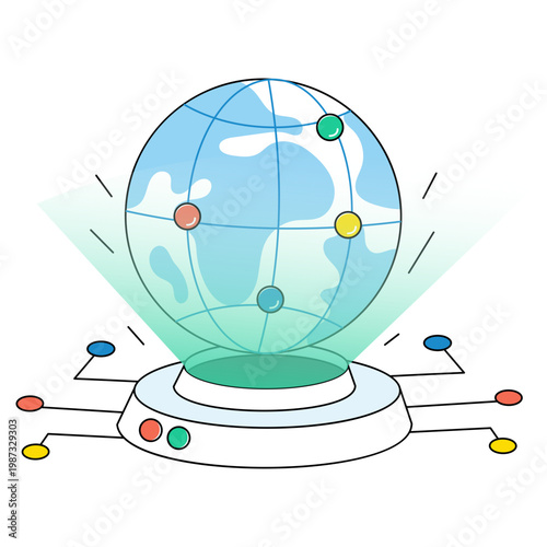 An eye catching design icon of global connectivity 
